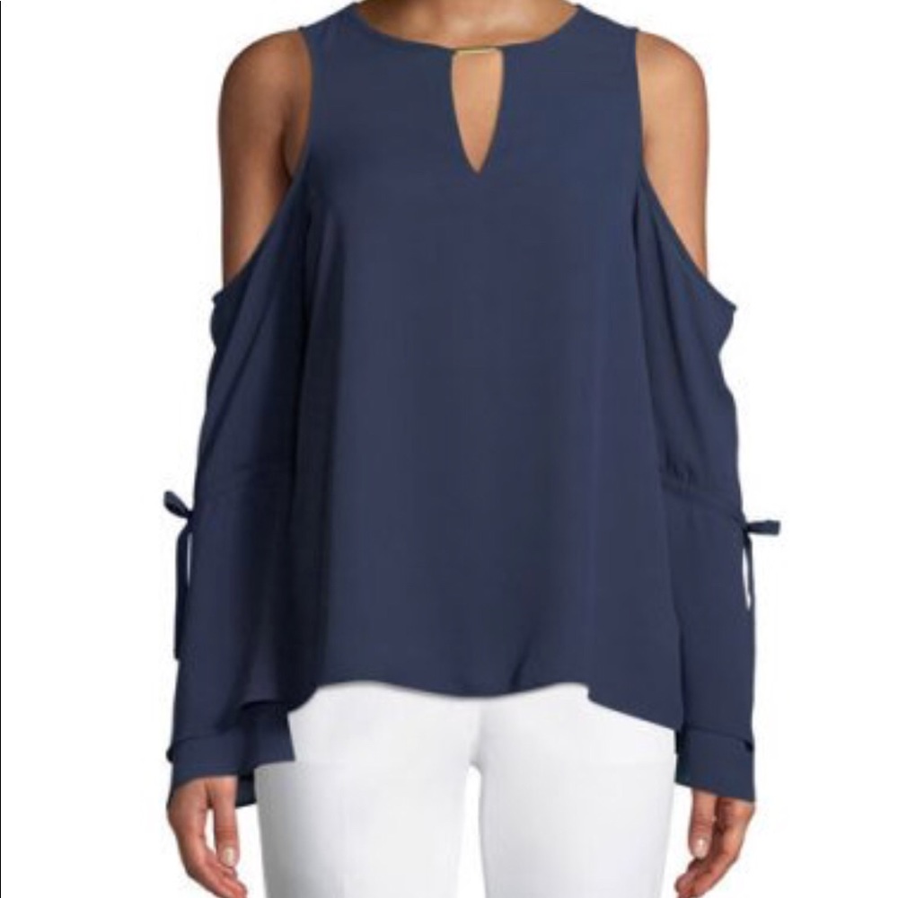 Michael Kors cold shoulder long sleeve LIGHT BLUE